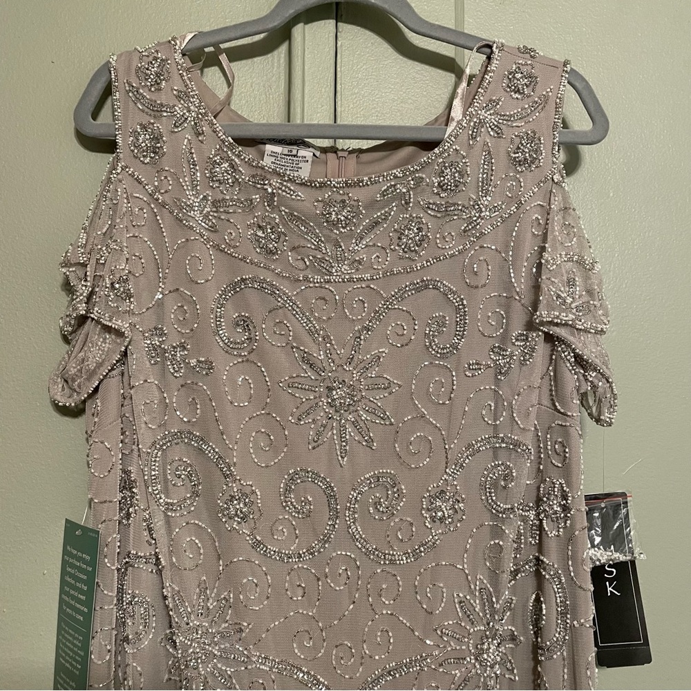 ✨Grey Beaded Formal Dress